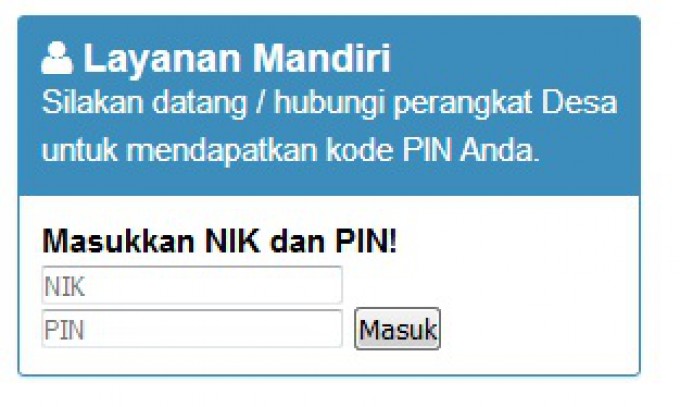 Kini Warga Masyarakat bisa cek Biodata Pribadi melalui Layanan Mandiri Website Desa